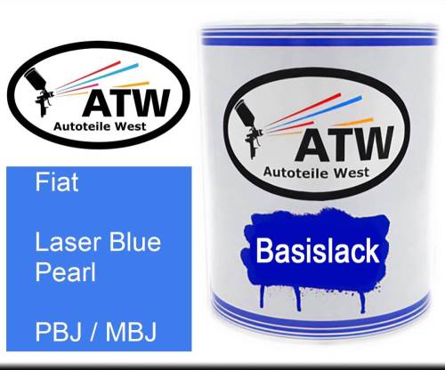 Fiat, Laser Blue Pearl, PBJ / MBJ: 1L Lackdose, von ATW Autoteile West.